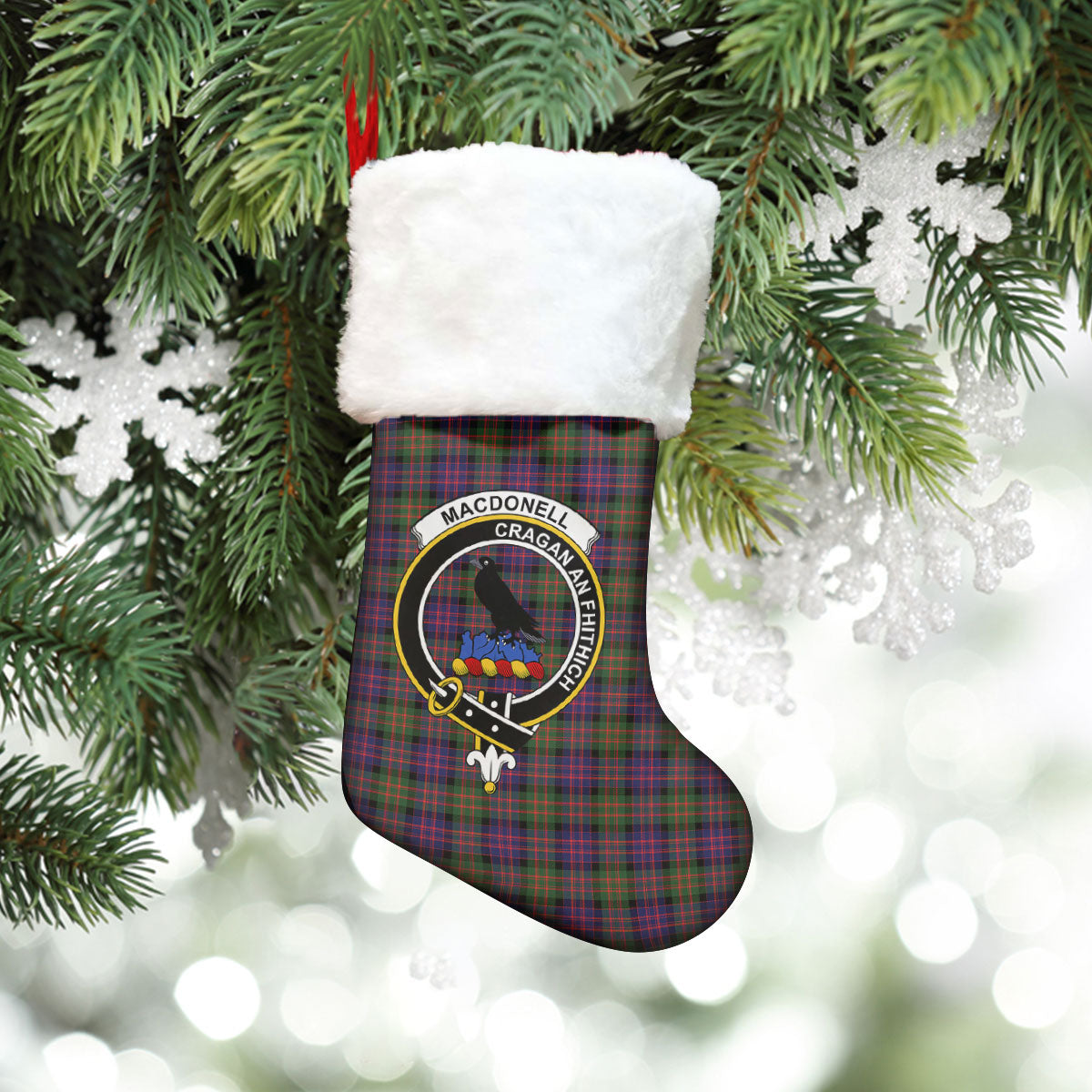 MacDonnell of Glengarry Modern Tartan Crest Christmas Stocking