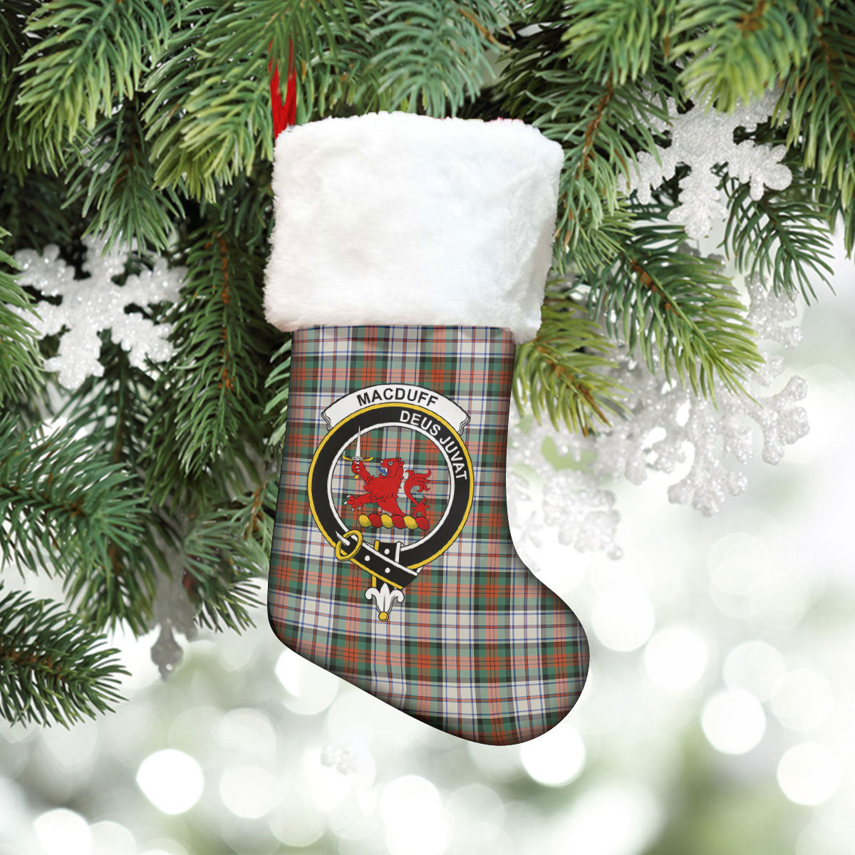 MacDuff Dress Ancient Tartan Crest Christmas Stocking