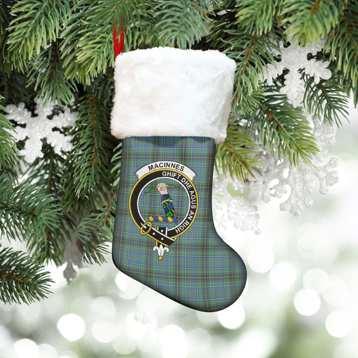 MacInnes Ancient Tartan Crest Christmas Stocking