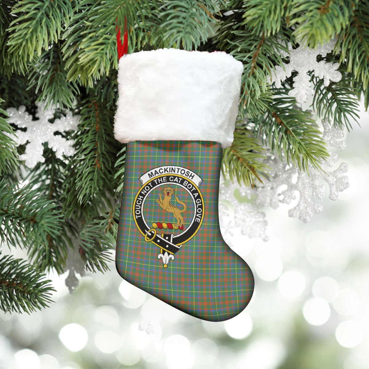 MacKintosh Hunting Ancient Tartan Crest Christmas Stocking