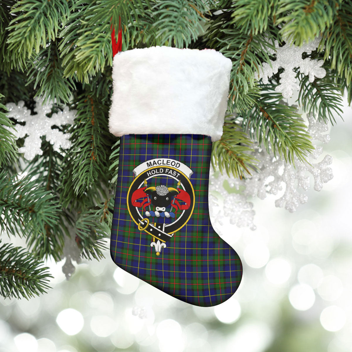 MacLeod of Harris Modern Tartan Crest Christmas Stocking