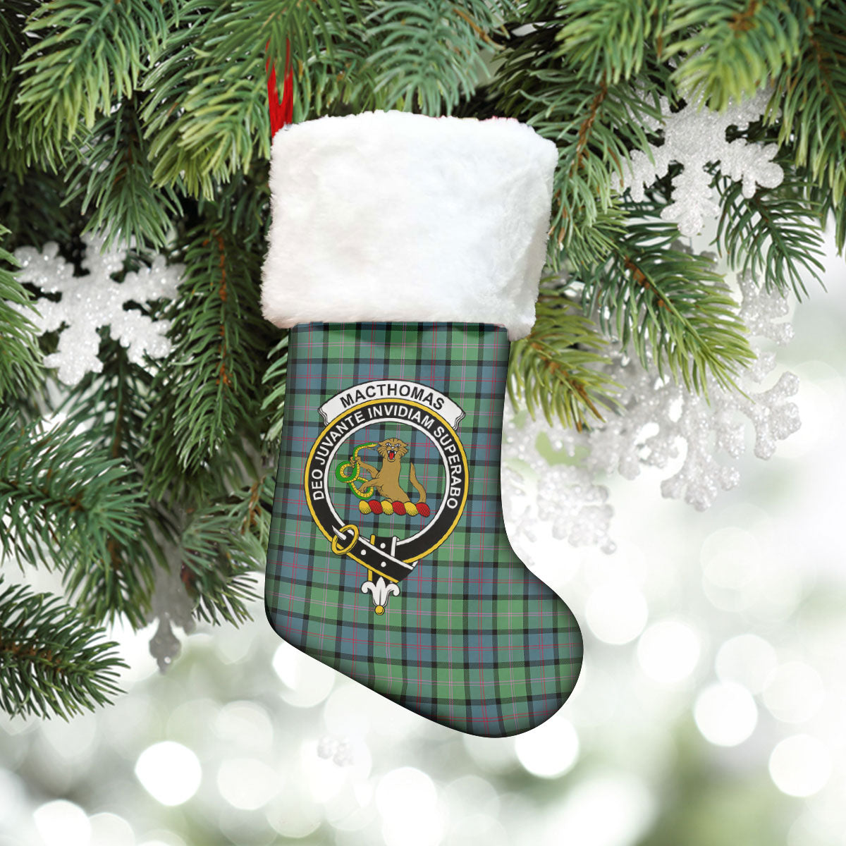 MacThomas Ancient Tartan Crest Christmas Stocking