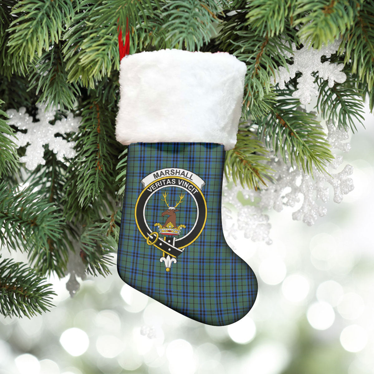 Marshall Tartan Crest Christmas Stocking