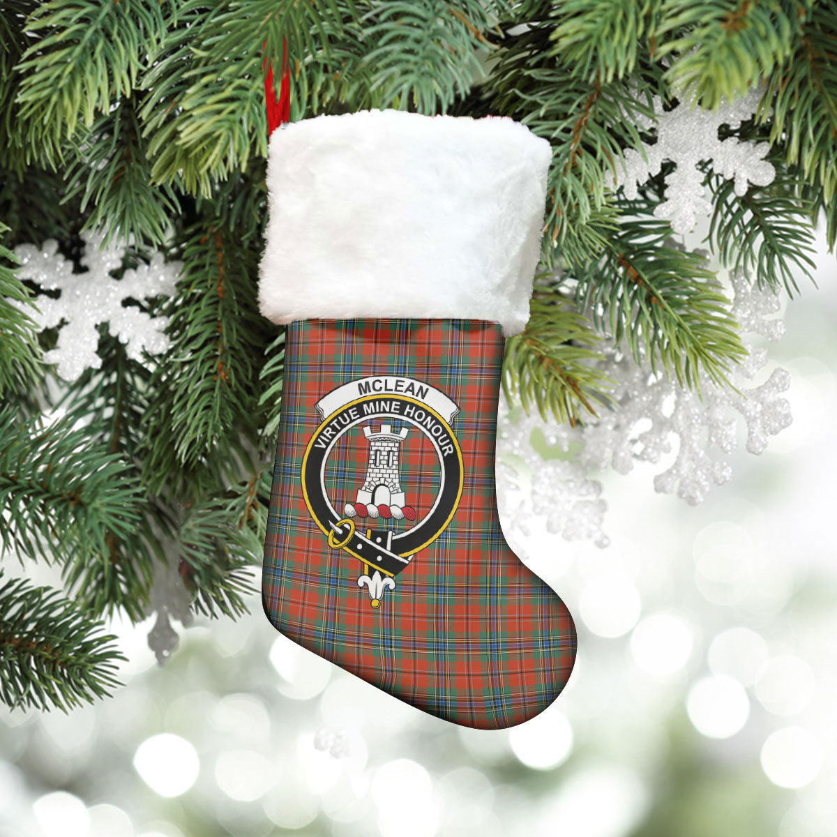 McLean of Duart Ancient Tartan Crest Christmas Stocking