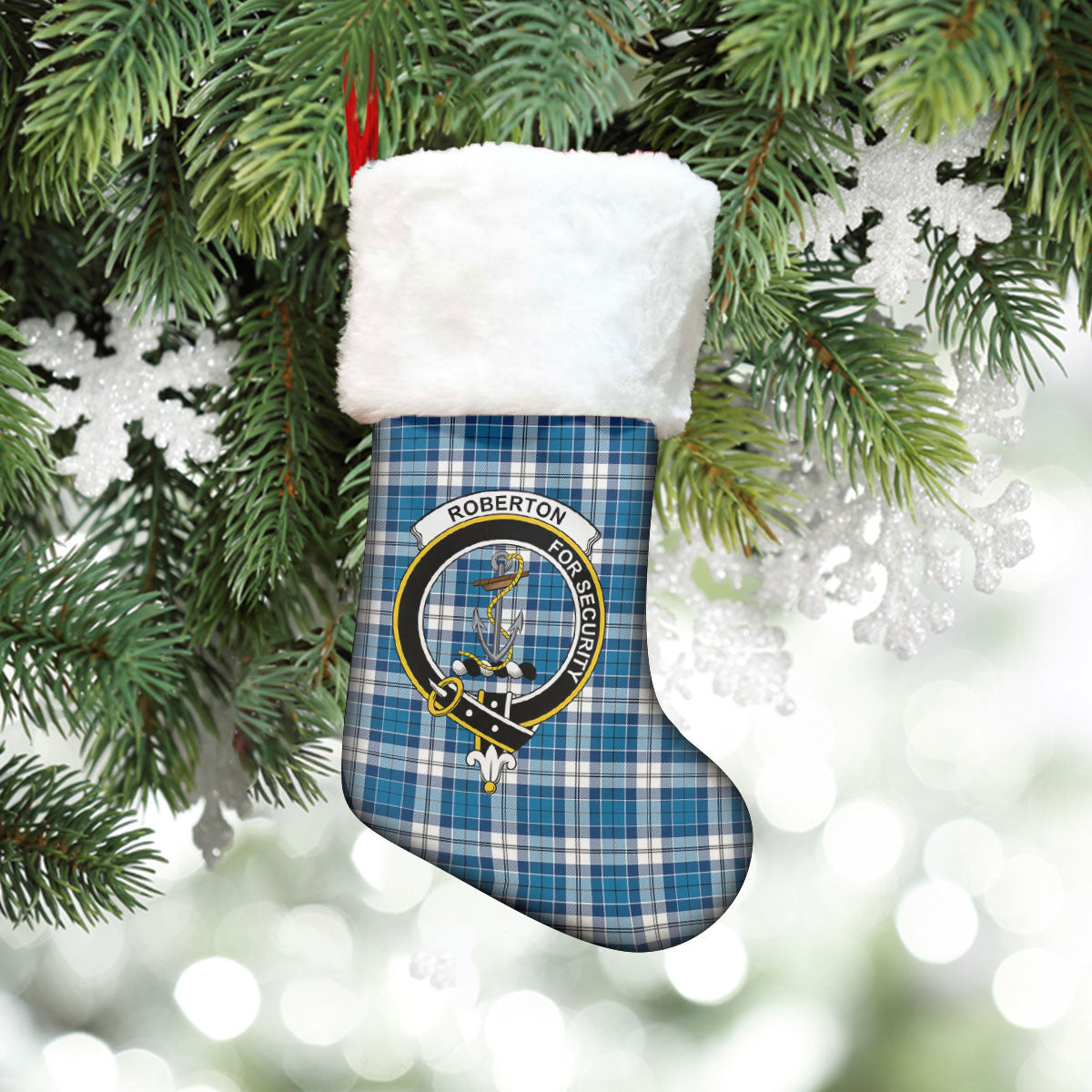 Roberton Tartan Crest Christmas Stocking