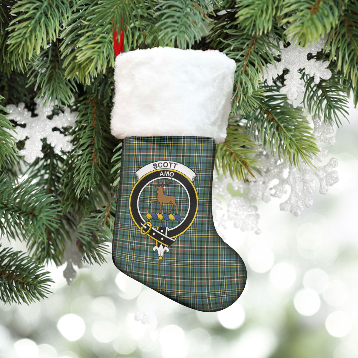 Scott Green Ancient Tartan Crest Christmas Stocking