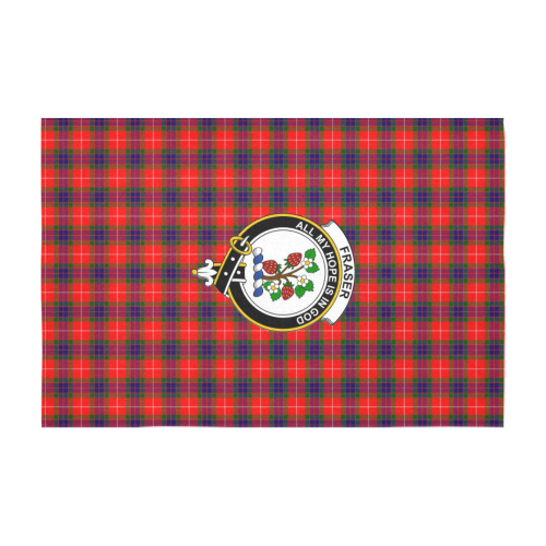 Fraser Tartan Crest Tablecloth