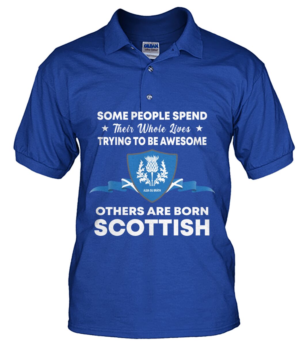 Scottish 2D Polo Shirt - Awesome Scottish Style