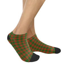 Menzies Green Modern Tartan Ankle Socks