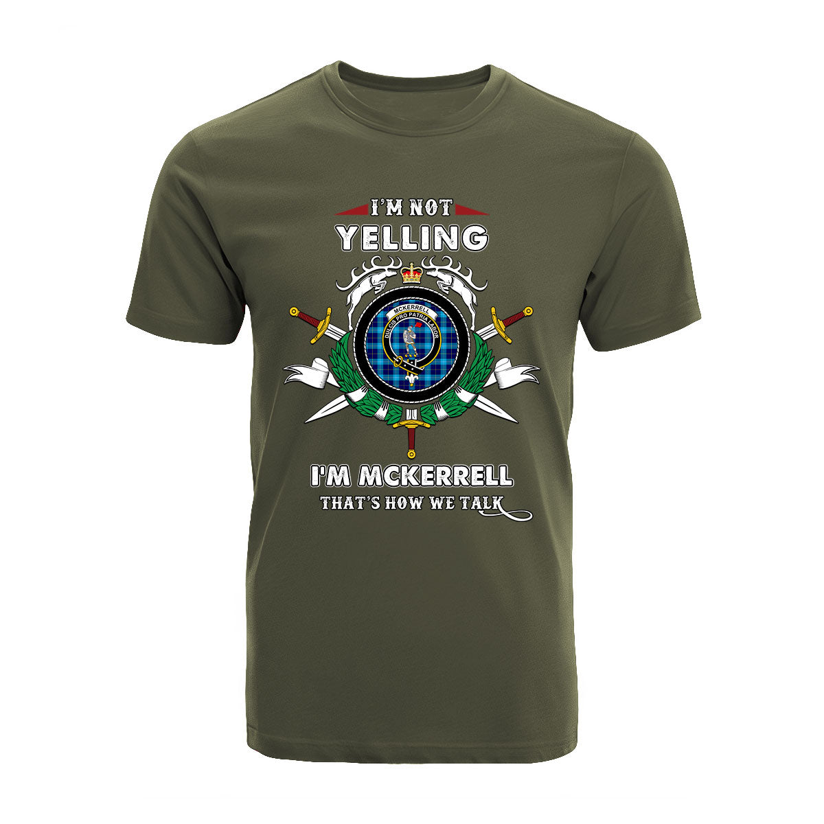 McKerrell Tartan Crest T-shirt - I'm not yelling style