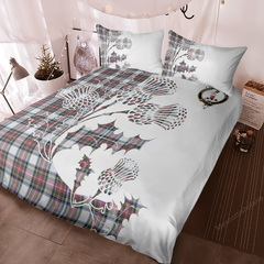 Dennistoun Tartan Crest Bedding Set - Thistle Style