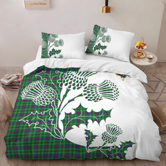 Duncan Tartan Crest Bedding Set - Thistle Style