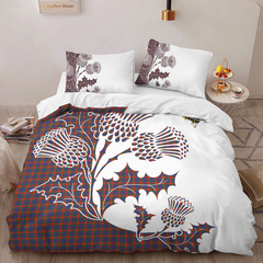 Fraser (of Lovat) Tartan Crest Bedding Set - Thistle Style