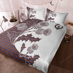 Fraser (of Lovat) Tartan Crest Bedding Set - Thistle Style