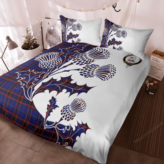 Home (or Hume) Tartan Crest Bedding Set - Thistle Style