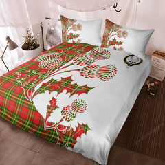 Leask Tartan Crest Bedding Set - Thistle Style