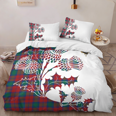 Lindsay Tartan Crest Bedding Set - Thistle Style