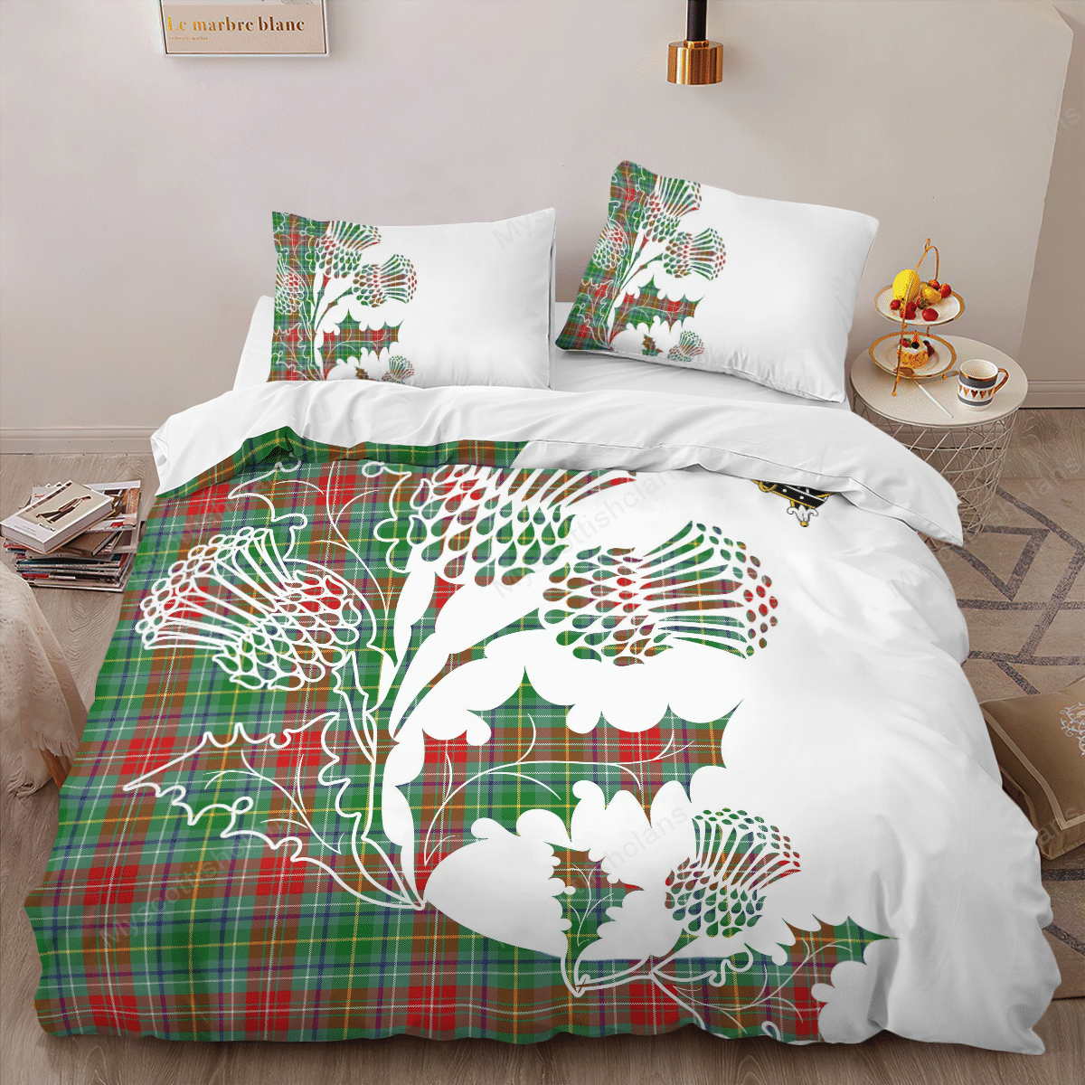 Muirhead Tartan Crest Bedding Set - Thistle Style