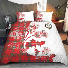 Ross Tartan Crest Bedding Set - Thistle Style