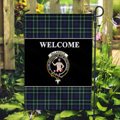 Allardice Tartan Crest Black Garden Flag