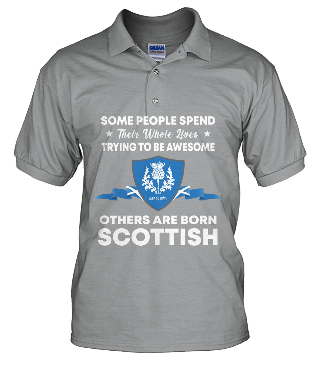 Scottish 2D Polo Shirt - Awesome Scottish Style