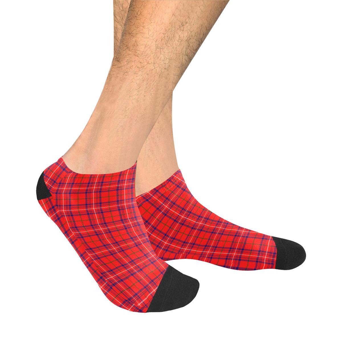 Rose Modern Tartan Ankle Socks