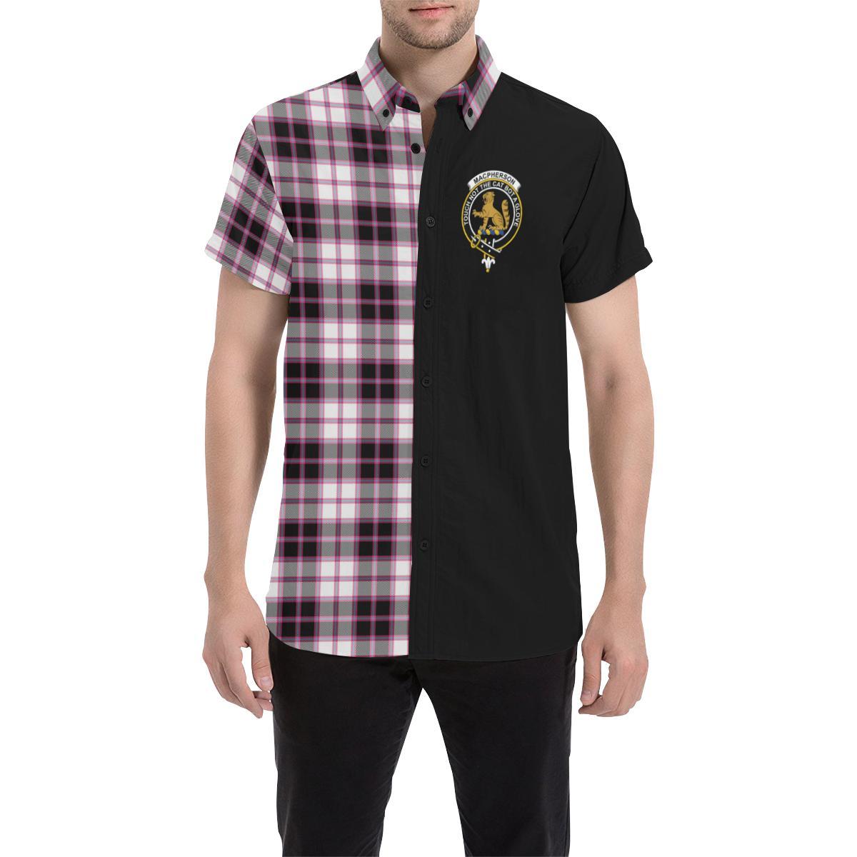 MacPherson Hunting Modern Clan Short Sleeve Shirt - Half Of Me Style