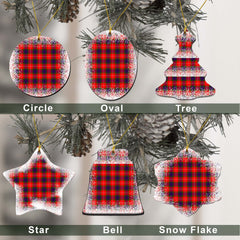 Abernethy Tartan Christmas Ceramic Ornament - Snow Style