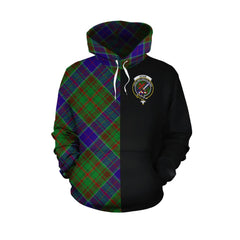 Adam Tartan Hoodie Half of Me - Cross Style