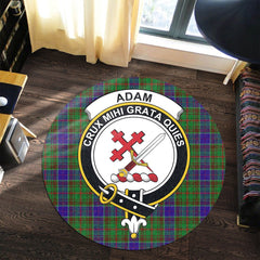 Adam Tartan Crest Round Rug