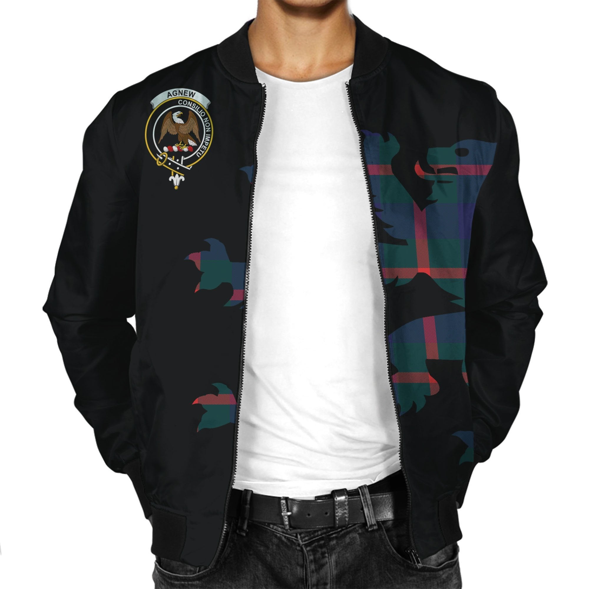 Agnew Tartan Bomber Jacket Lion & Thistle