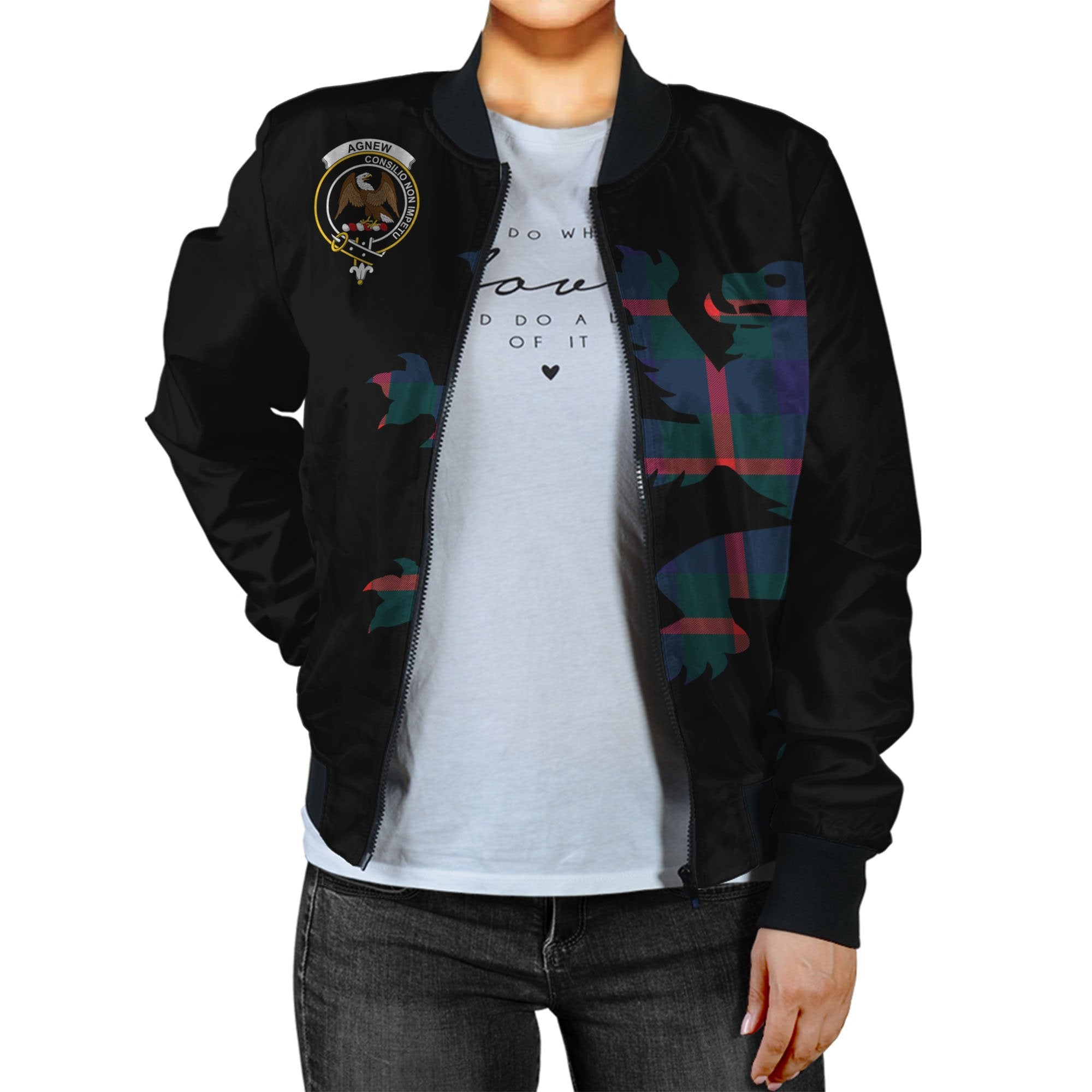 Agnew Tartan Bomber Jacket Lion & Thistle