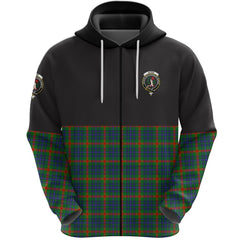 Aiton Clan Half Of Tartan Zipper Hoodie