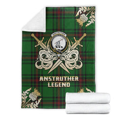 Anstruther Tartan Gold Courage Symbol Blanket