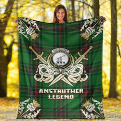 Anstruther Tartan Gold Courage Symbol Blanket