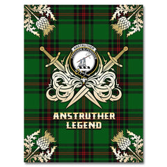 Anstruther Tartan Gold Courage Symbol Blanket