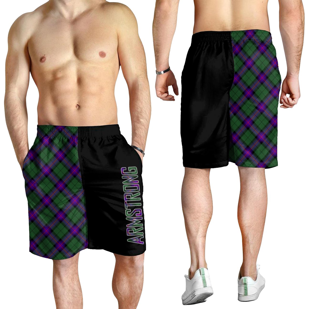 Armstrong Modern Tartan Crest Men's Short - Cross Style