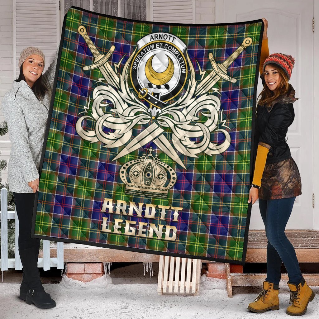 Arnott Tartan Crest Legend Gold Royal Premium Quilt