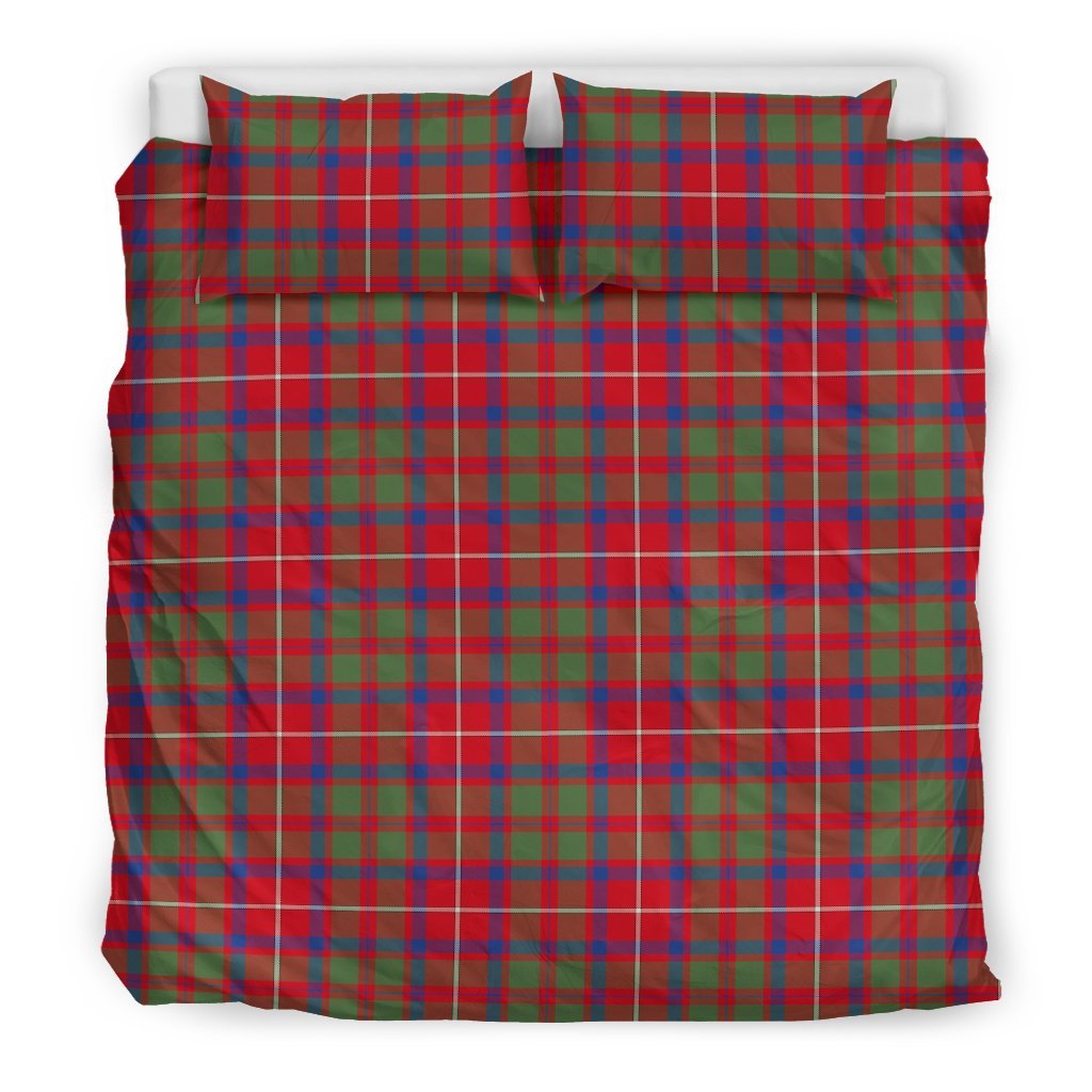 Shaw Red Modern Tartan Bedding Set