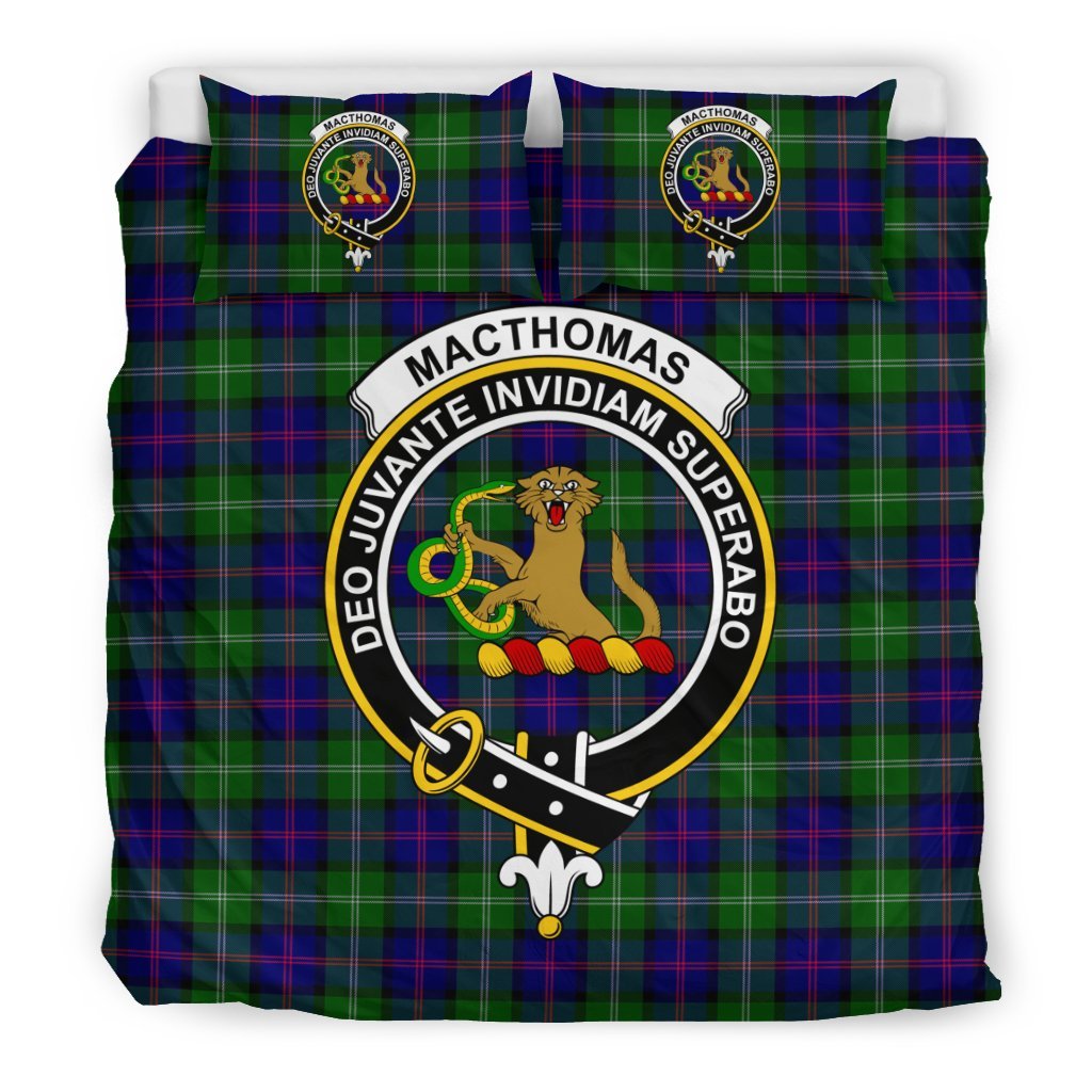 Macthomas Family Tartan Crest Bedding Set