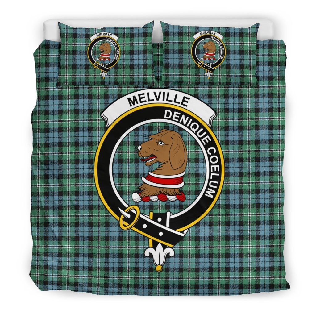 Melville Family Tartan Crest Bedding Set