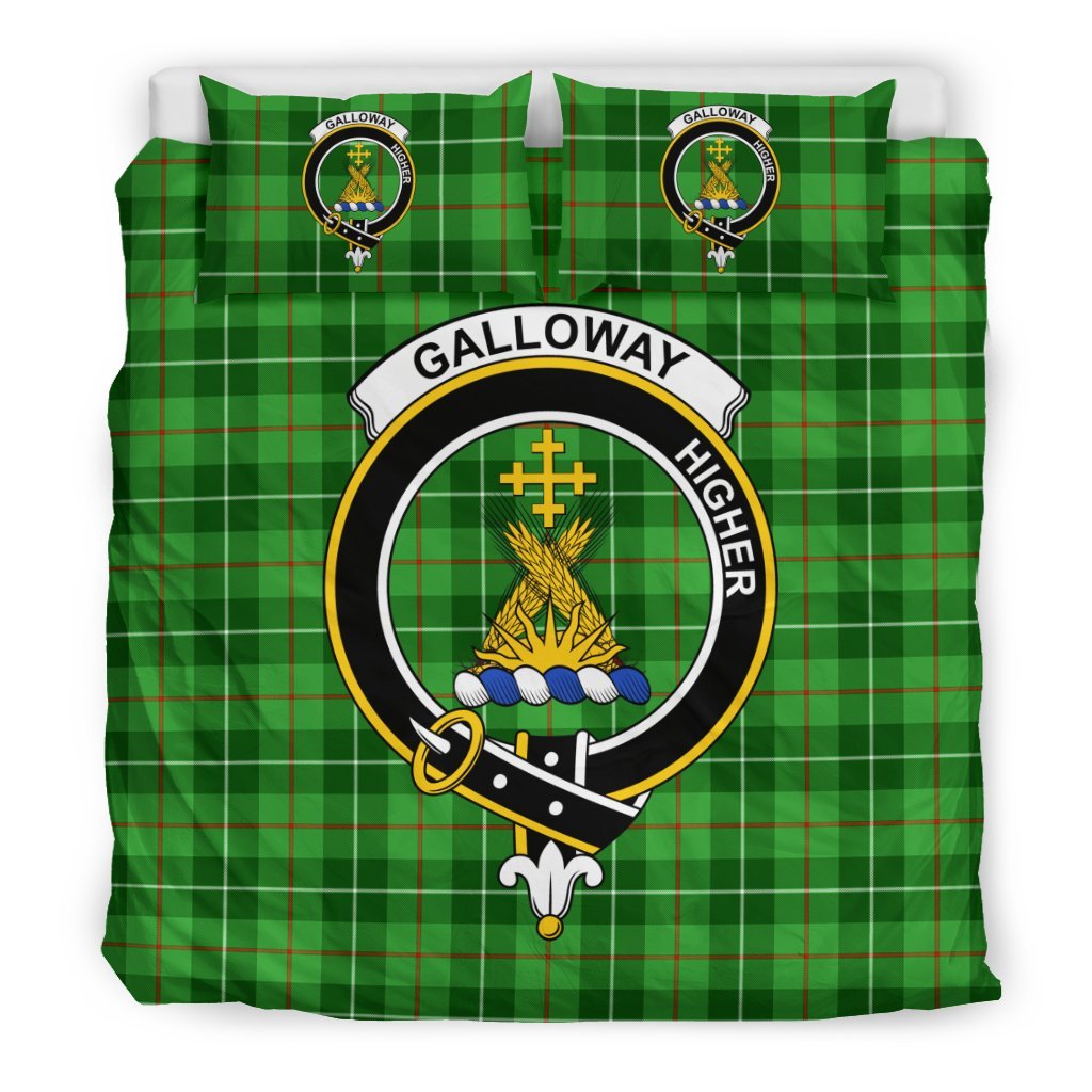 Galloway Family Tartan Crest Bedding Set