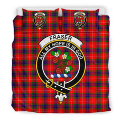 Fraser Family Tartan Crest Bedding Set