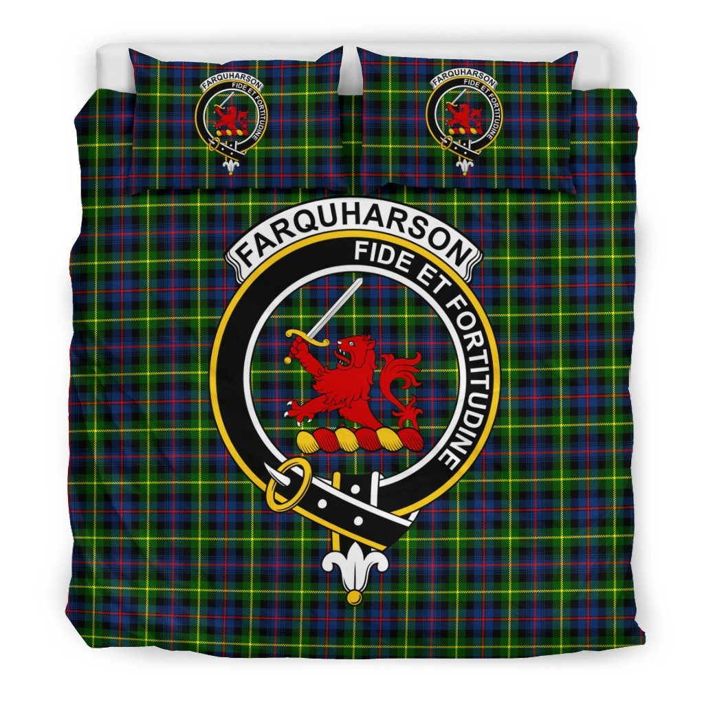 Farquharson Family Tartan Crest Bedding Set