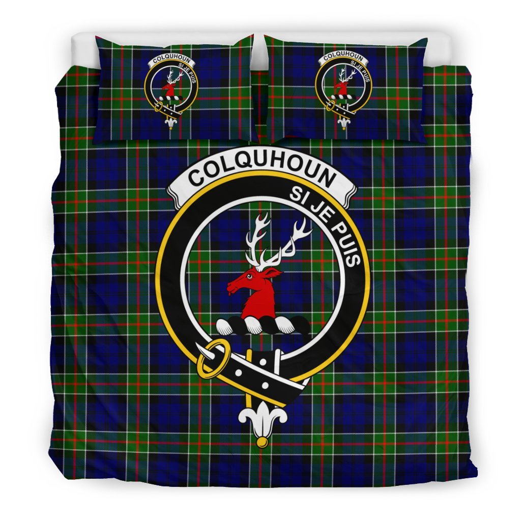 Colquhoun Family Tartan Crest Bedding Set