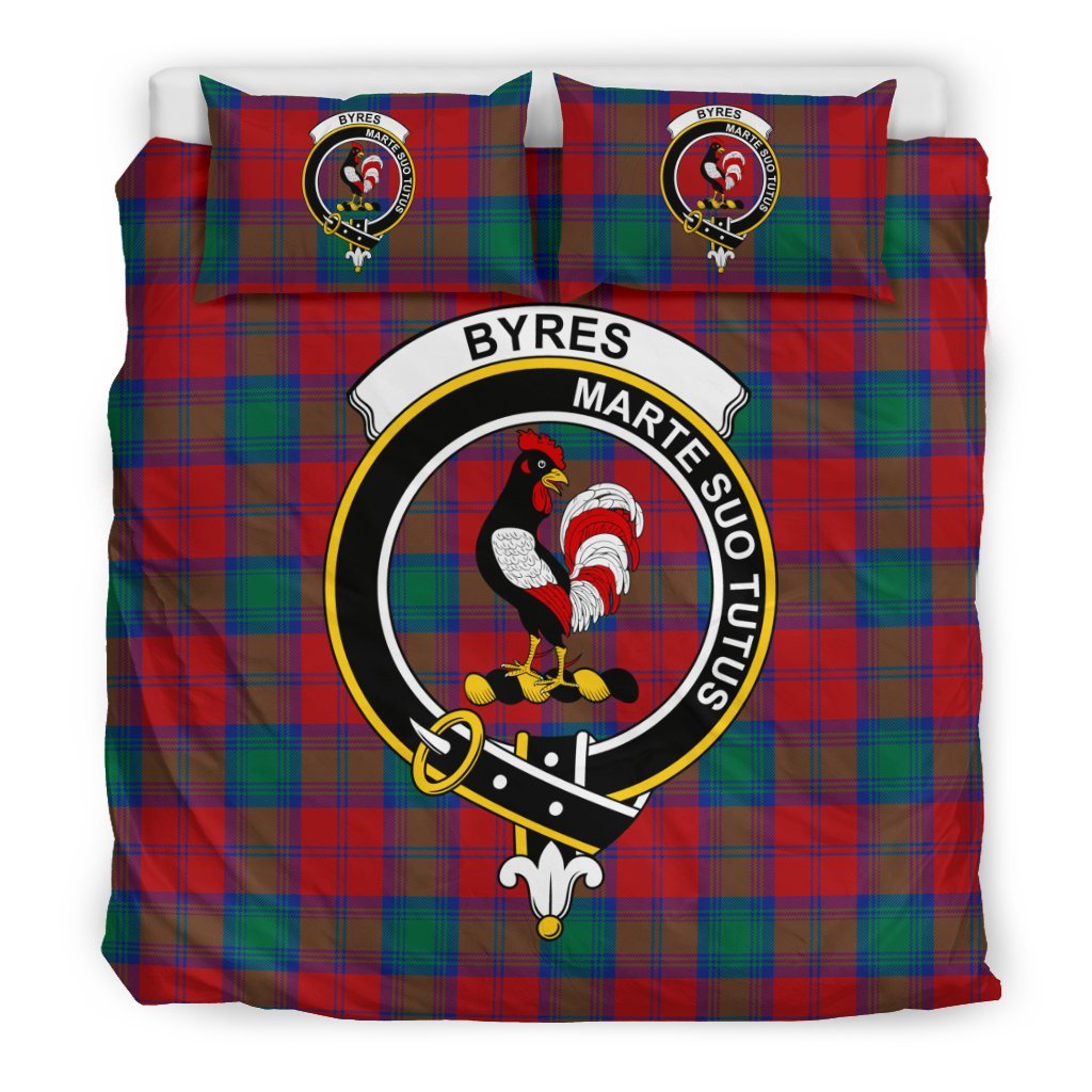 Byres Family Tartan Crest Bedding Set