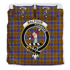 Balfour Family Tartan Crest Bedding Set