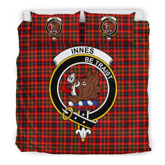 Innes Family Tartan Crest Bedding Set