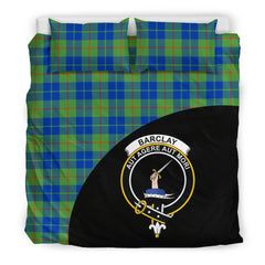 Barclay Hunting Ancient Family Tartan Crest Wave Style Bedding Set