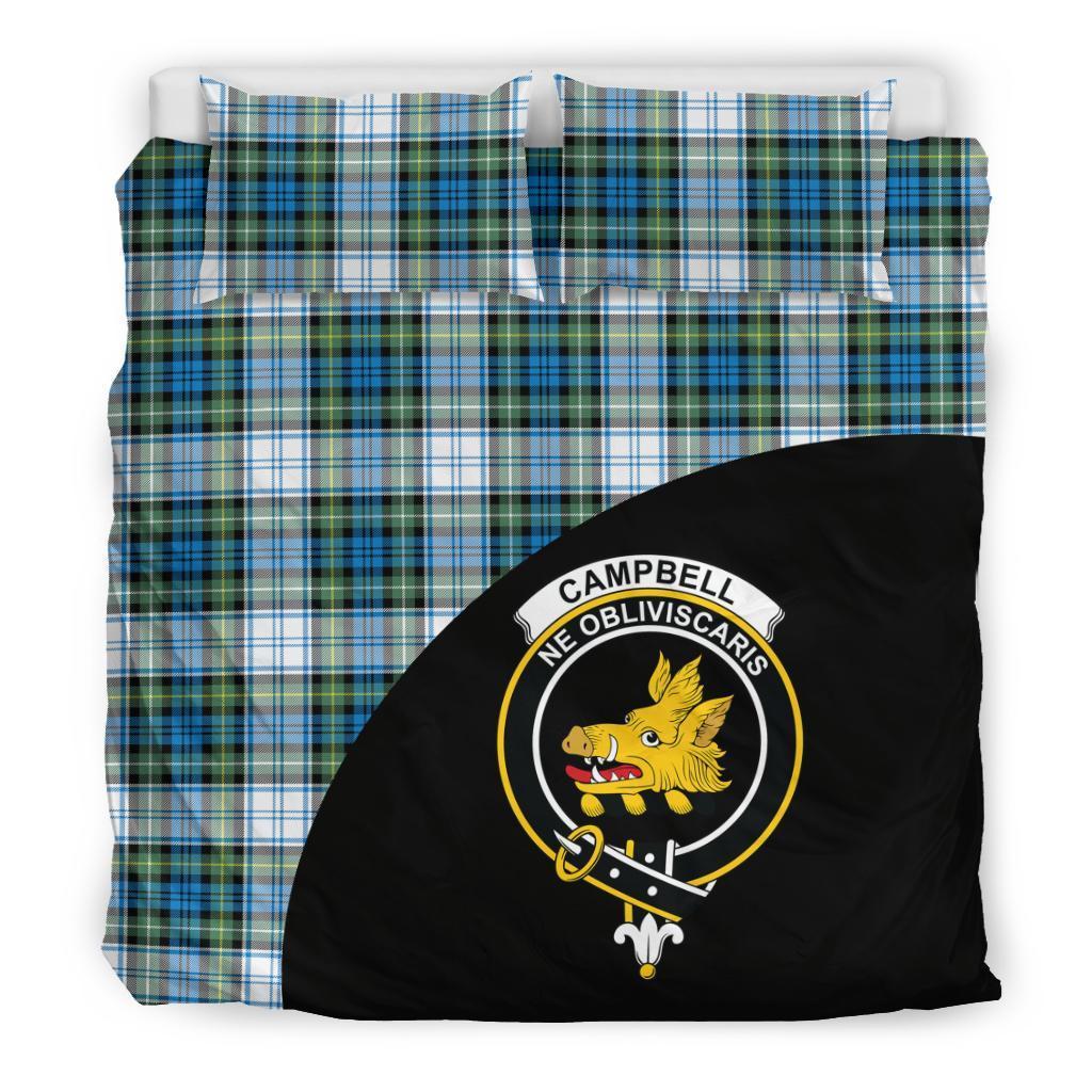 Campbell Dress Ancient Family Tartan Crest Wave Style Bedding Set